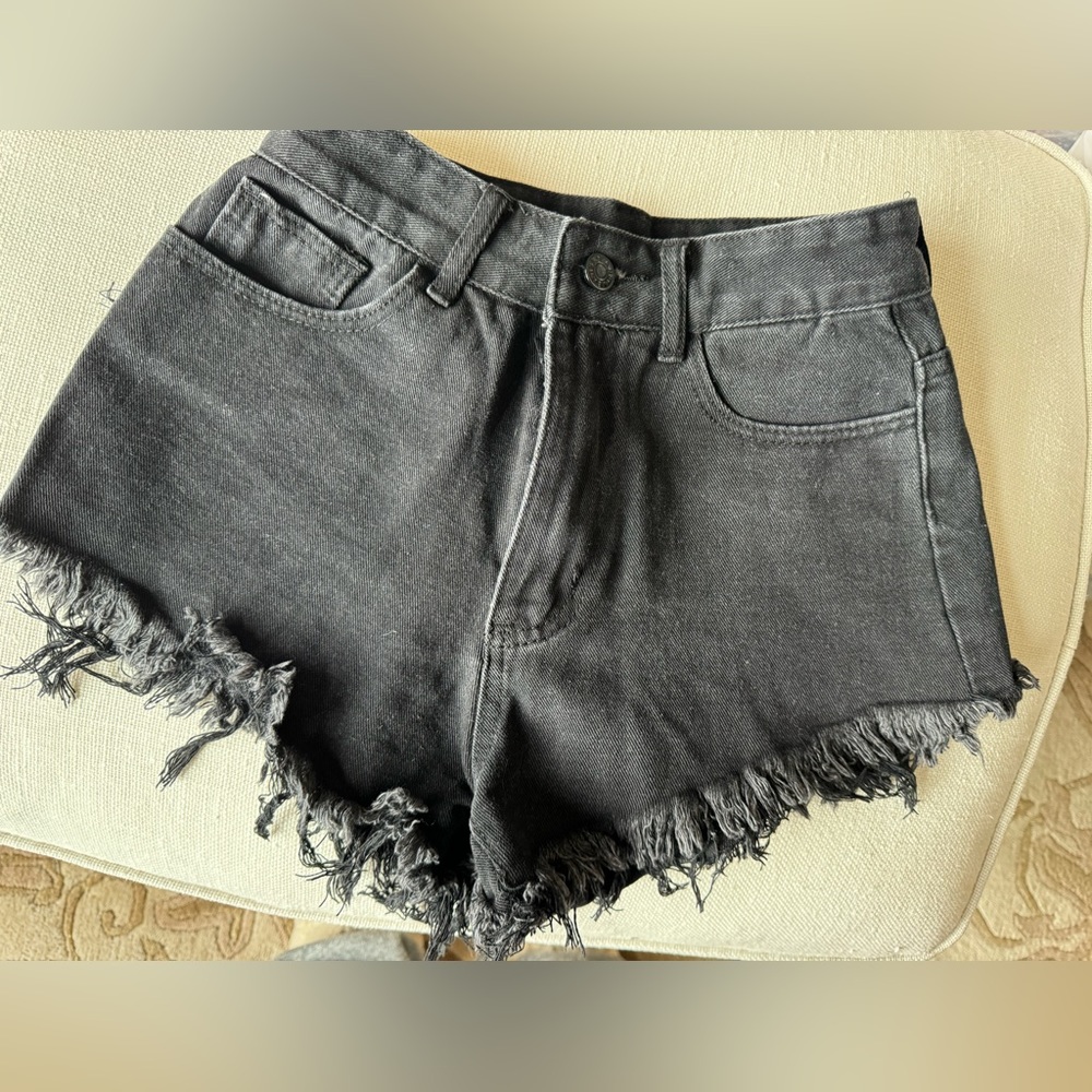 SHEIN black jean shorts